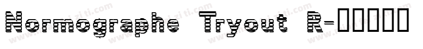 Normographe Tryout R字体转换